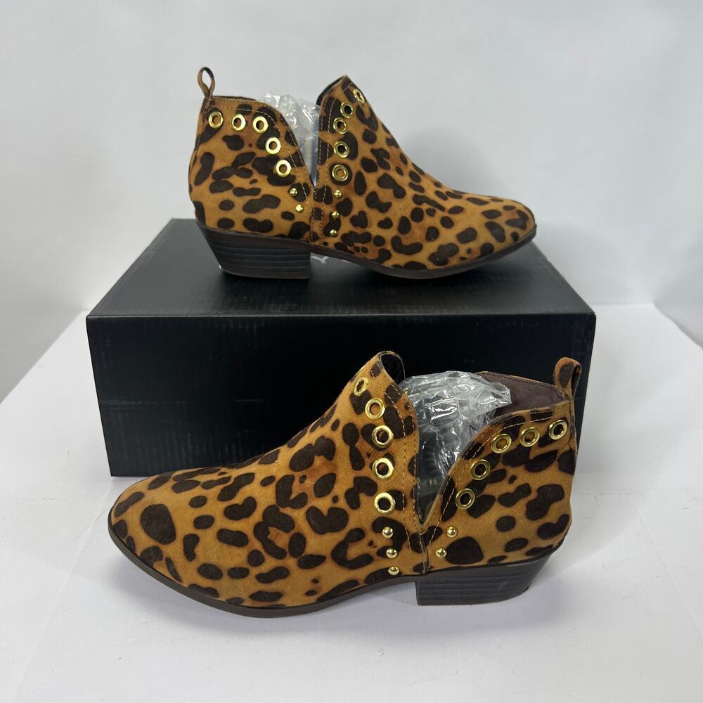 Sam Edelman Leopard Print Booties Girls Size 2 Western